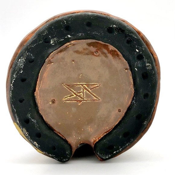 Kintsugi Pottery Horse Hoof Cup Vase Cache Horseshoe Gold Crack Growth Gift - Picture 16 of 17